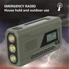 Hand Crank Charged DAB/FM Radio with LED USB Charged & Solar Power for Camping