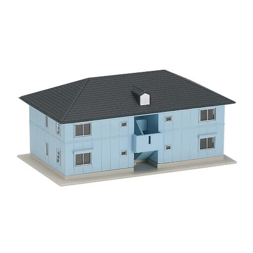

KATO N Gauge Two-Story Apartment Building, Blue, 23-402A, Model Train Supplies