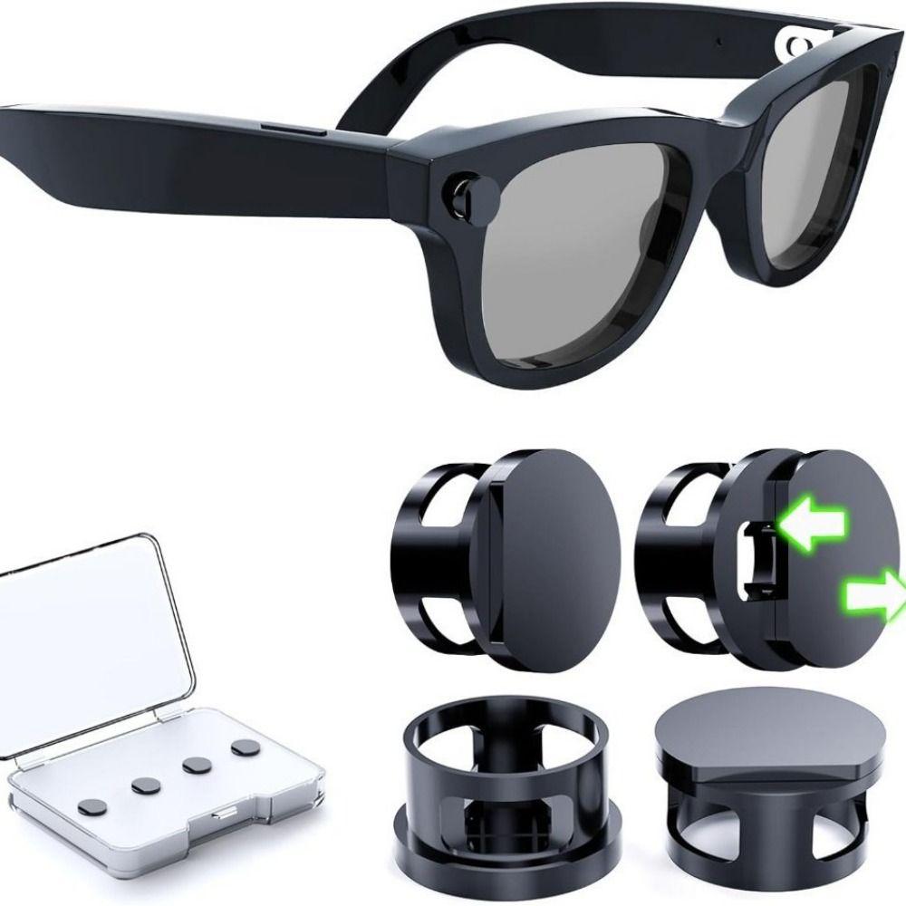 2/4 Pezzi Copri Lente Fotocamera Snap-On Blocco Luce Occhiali Intelligenti Protezione Privacy
