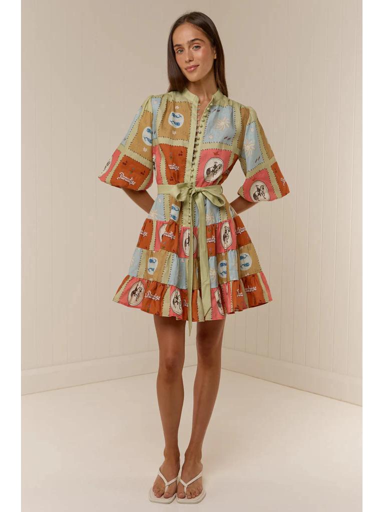 Cross-Border Casual Fashion Linen Shirt Collar Cardigan Short Dress, 2025 European and American Style XXL