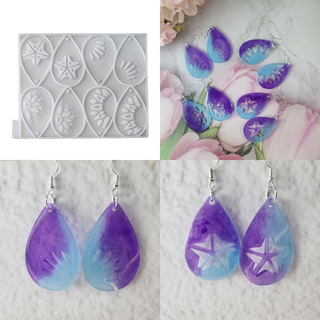 Earrings Silicone Molds Drop Jewelry Making Tool Silicone Pendant Moulds Silicone Texture Gift for Art Enthusiasts