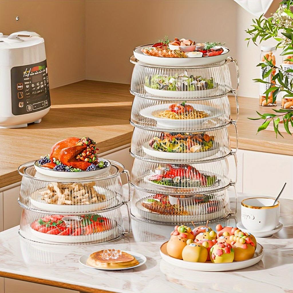 Heat Resistant Microwave Cover Splatter Proof Lid for Food, Round Flat Plate Design