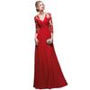 Toast 1011 Neue Mode Langarm Rot Braut Hochzeitskleid Lang Bankett Abendkleid Damen