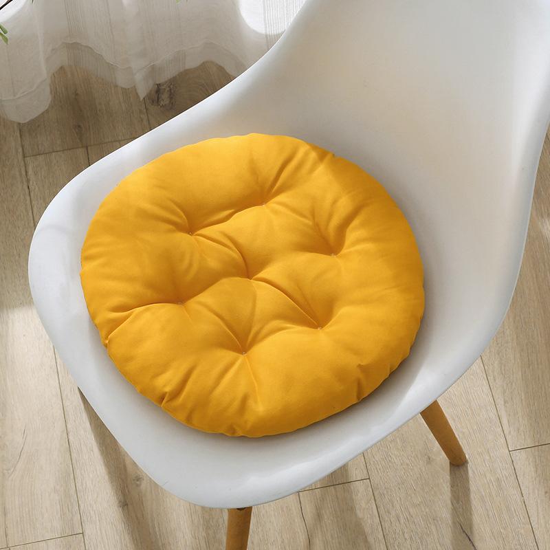 Round Solid Color Chair Cushion Seat Pad Soft Comfortable Sofa Pillow Office Home Decor Floor Mat for Dining Living Room