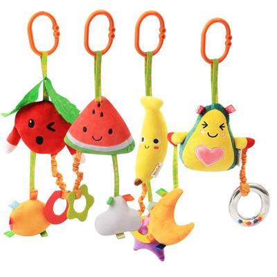 Stylish Baby Stroller & Crib Hanging Toy with Teether and Pull Bell Pendant