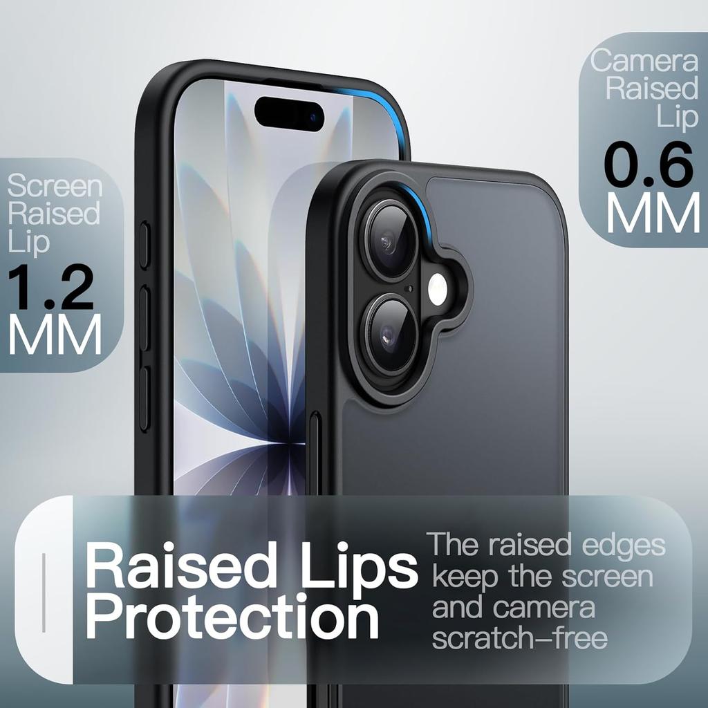 Matte Phone Case for Iphone Air 17 E 17E 16 Pro Max 15 Plus 14 Pro 13 12 17Pro 16 Pro 15 Pro 14Pro Military Drop Protection Phone Cover Accessories
