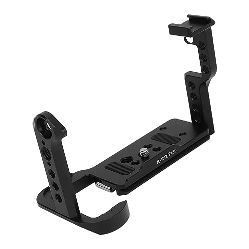 Qiilu Aluminum Quick Release L Plate for FX3 FX30 Camera | Anti-Slip Gasket Design, 1/4" and 3/8" Screw Holes for ARCA Tripod Compatible