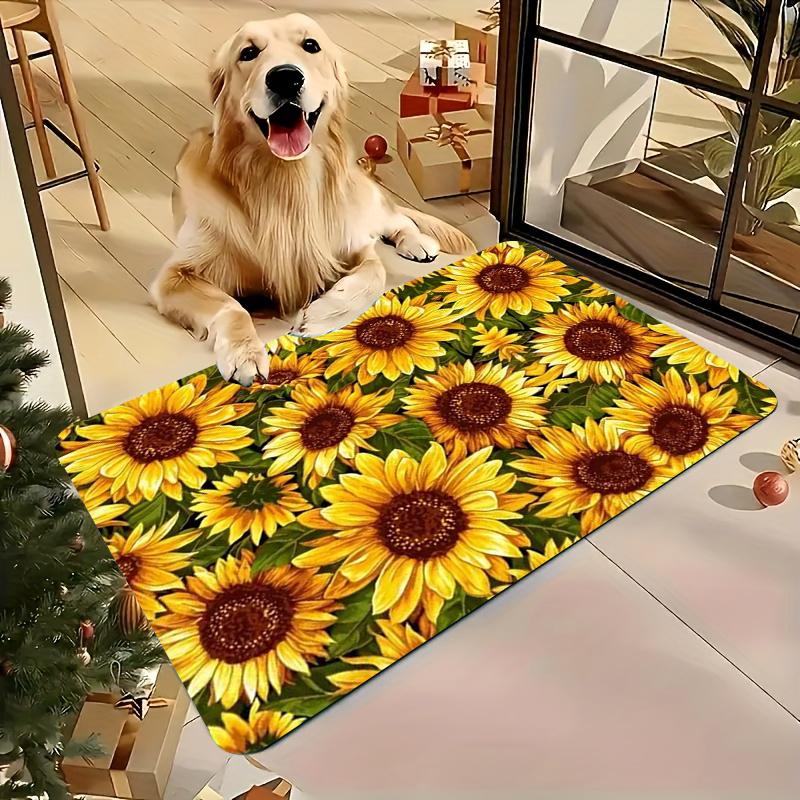 Anti-Slip PVC Shower Mat Absorbent Bathroom Door Floor Mat with Wave Pattern (Beige,5080&40x60cm) бежевый
