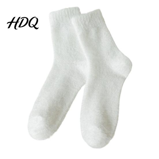 Gemütliche Plüsch Thermo-Strumpfhosen Verdickte Imitation Nerz Samt Socken für Damen Weiche Socken Winter Strapazierfähig Waschbar Warm Einfarbig Zuhause Innen