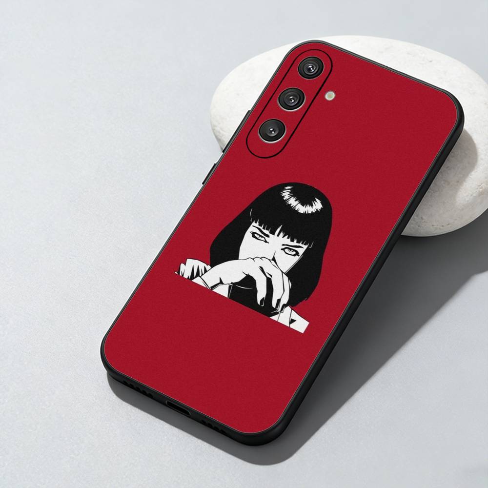 Classic Movie P-Pulp F-Fiction Phone Case For Samsung Galaxy A73,A72,A71,A70,A52,A51 Others Soft Black Cover