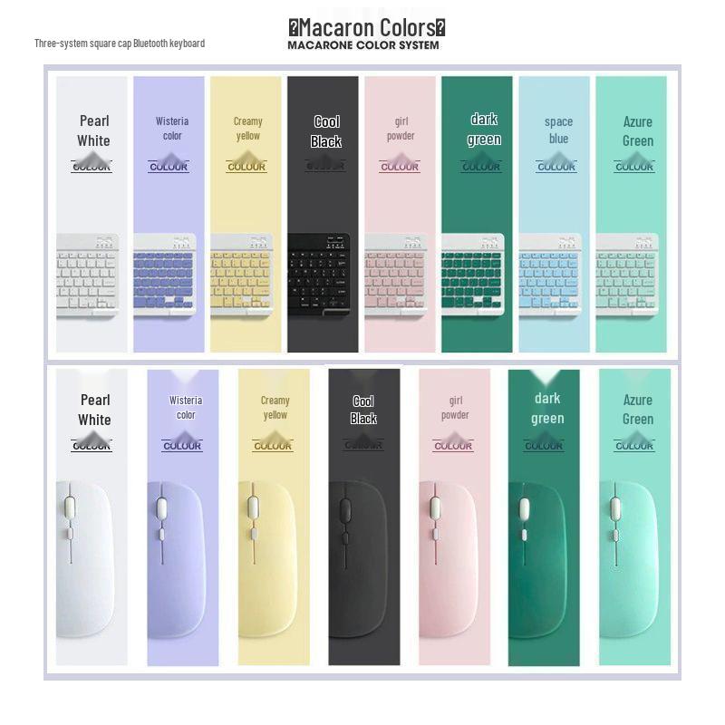 

Перезаряжаемый беспроводной Bluetooth-набор клавиатуры и мыши, совместимый с iPad, планшетом, Apple, Android, Huawei, Lenovo, мобильными телефонами. Battery Mouse + 3 Gifts