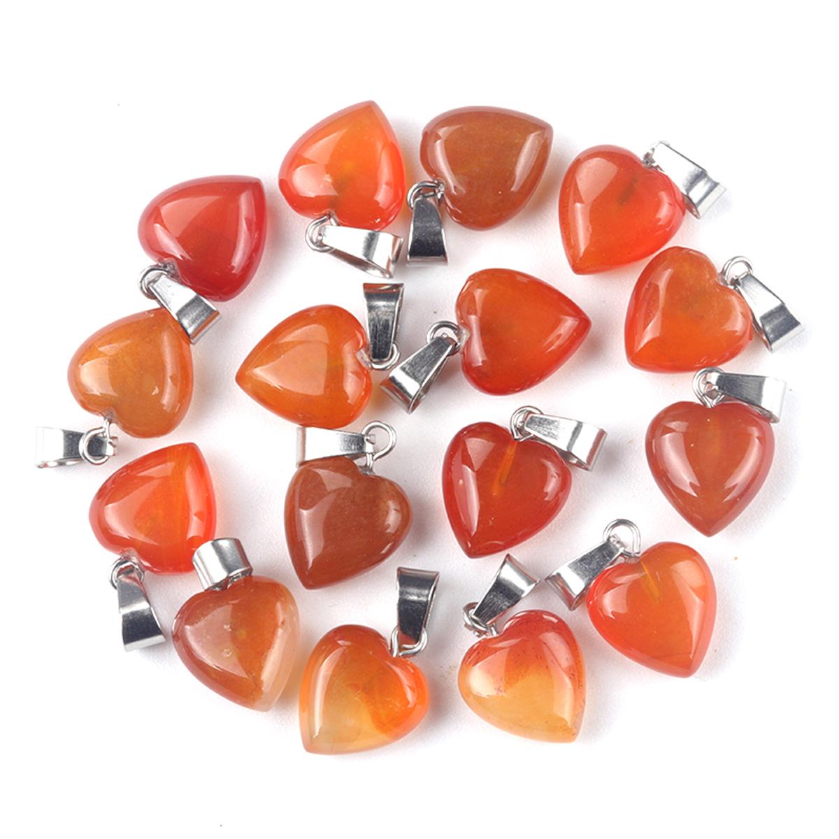 

5 шт./упак. кулон в виде целебного хрустального сердца, натуральный камень, кварц, драгоценные камни, подвески для изготовления ювелирных изделий, ожерелье, браслет, серьги, аксессуары, ремесло 13x13 мм 5Pcs/13x13mm