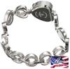 Watch with Natural Shell Natural and Moving Stone Gentle On the Skin with Steel Ladies' Dial, Diamond, Bracelet. All-stainless (SS/P H).
