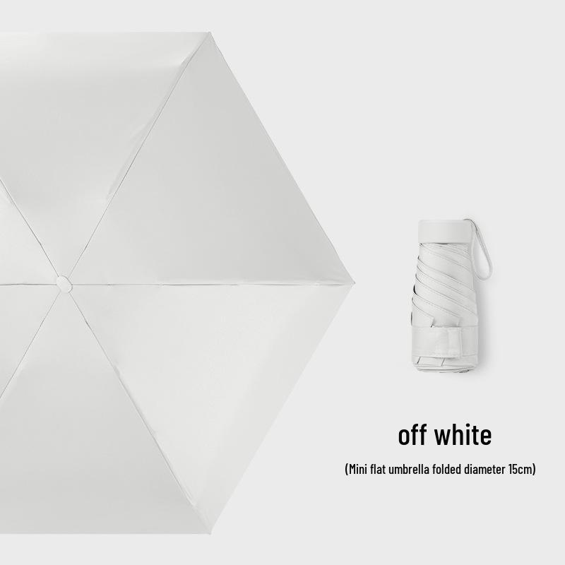 Customizable Six-Fold Vinyl Sunshade UV Protection Umbrella: Versatile Rain/ Shine Folding Gift