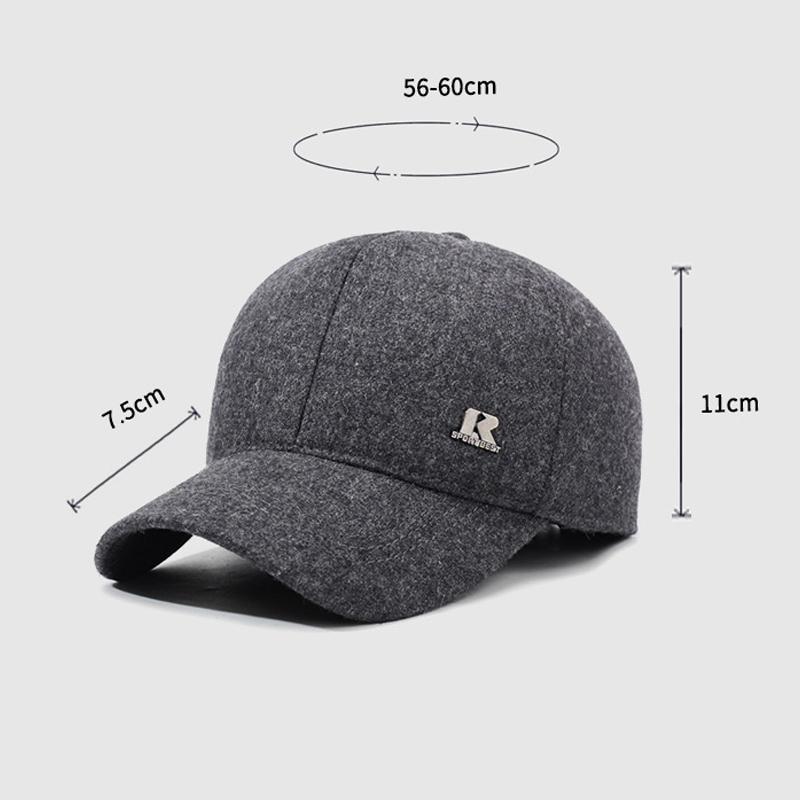 Autumn Winter Middle-Aged Baseball Cap Men's Outdoor Warm Velvet Thick Cap