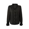 Temperament Dressing French Romantic V-neck Mushroom Edge Temperament Shirt Women's Top New Chinese Style Shirt