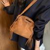 Brand Designer Suede Women's Shoulder Bag Retro Tassel Crossbody Bag Bucket Handbag KTY