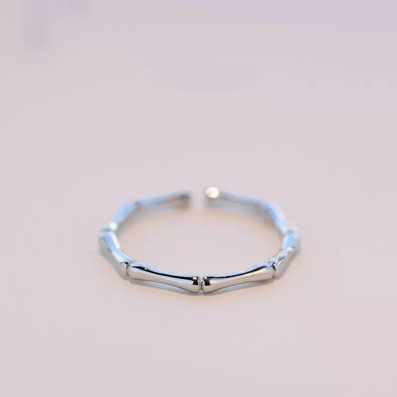 Bamboo Design Openable Women's Ring - Versatile & Fashionable Index Finger Ring in Fresh Ins Style