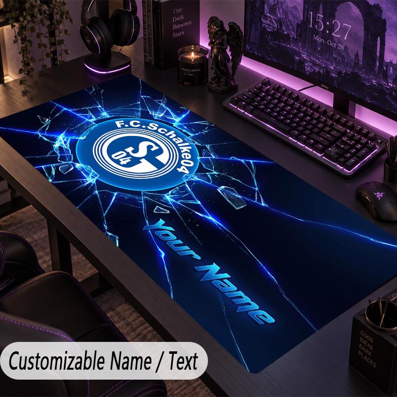 Large Mouse PadSchalke 04 FC Custom Name Text Personalized Desk Mat Non Slip Gaming Pad