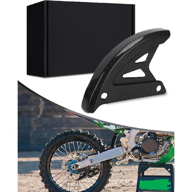 

Real Carbon Fiber Motorcycle Rear Brake Disc Guard Protector For KX250F 2004-2018, KX450F 2006-2018, RMZ250 2004-2006 Dirt Bikes, BLACK