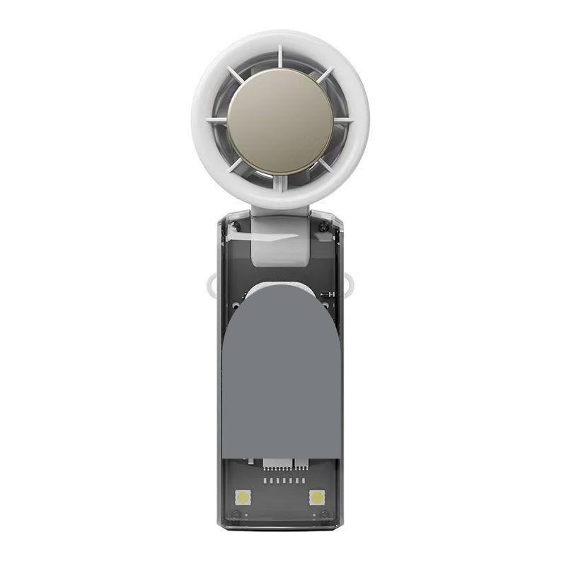 FC08 High-Speed Portable Mini Ice Cooling Fan - Transparent Mecha Design 6*5.7*17 cm белый