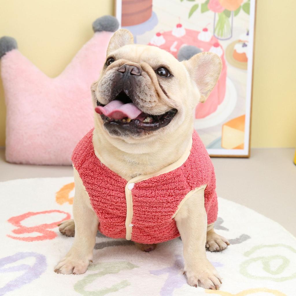 French bulldog clothes, autumn and winter plus velvet, medium-sized dogs, corgis, fat dogs, pet supplies, bull bear velvet vests