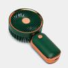 Mini rose gold pocket fan with USB rechargeable battery and stand