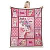 Cartoon Pig Print Flannel Blanket Sofa Nap Blanket Sheet Bedspread Blanket