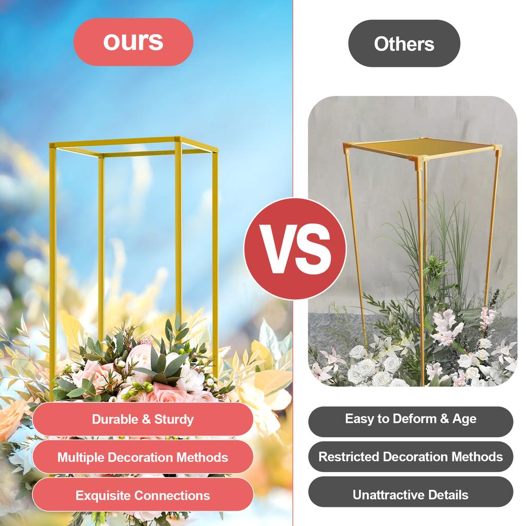 10 Pcs Gold Flower Stands, Modern Iron Flower Holder for Wedding Centerpieces, Party Table Decor