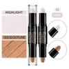 Color Makeup Double Head Concealer Stick Three-dimensional Trim Brightening Face Highlight Concealer Pen Color Trim Stick