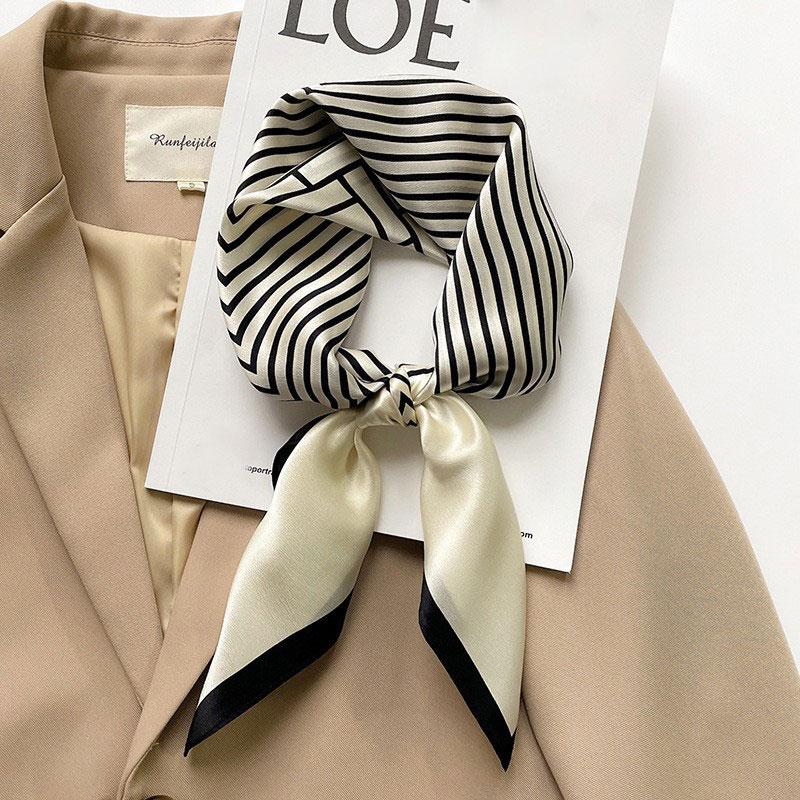 Szalik 100% Jedwab Damski Jedwab Morwowy Luksusowy Wysoka Jakość Kwadratowy Modny Nadruk Chustka do Włosów Chustka na Szyję Szal Damski Zawijki Hidżab Bandana Szaliki