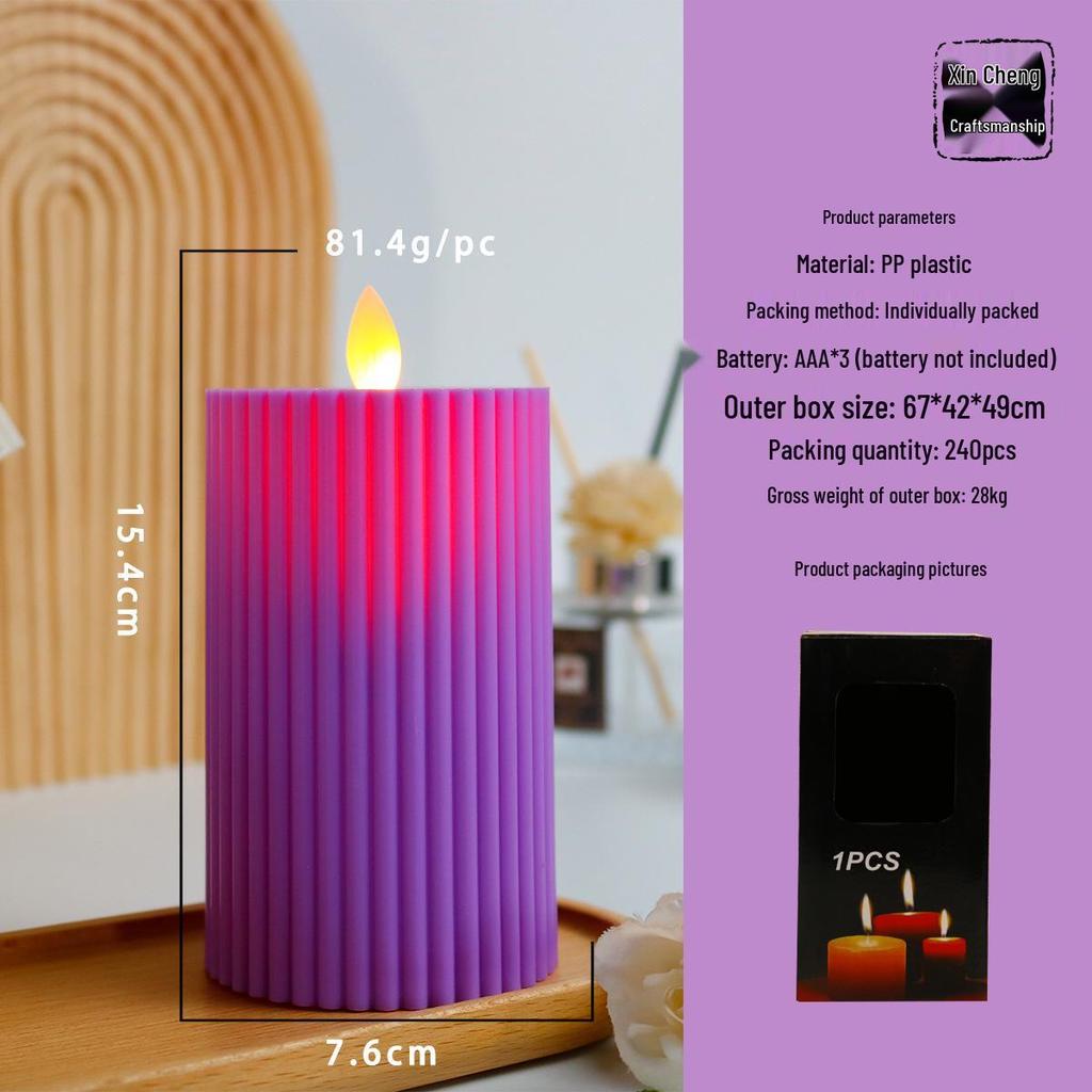 LED Cylinder Candle for Photography Props & Indoor Decor Gifts
