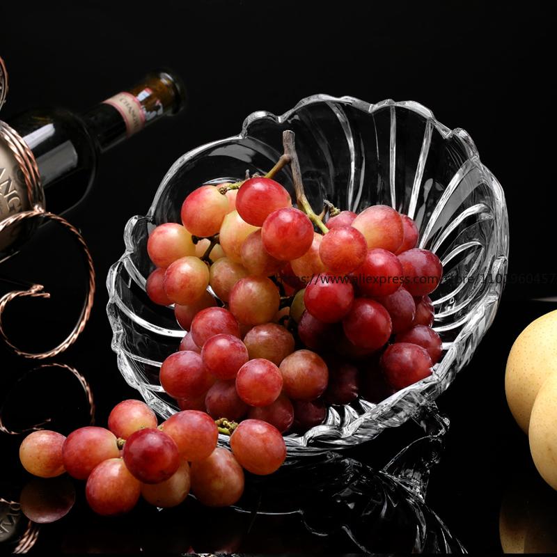 Moderne kreative Kristallglas-Fruchtschale für Zuhause, Süßigkeiten, Trockenfrüchte, Salatschüssel, Wohnzimmer Couchtisch Dekoration Aufbewahrung