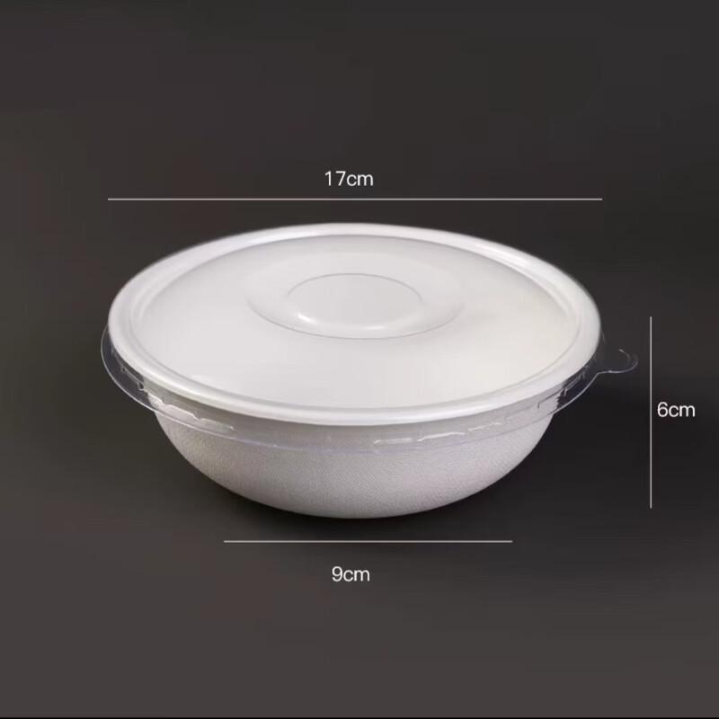 Kashicong Degradable Disposable Paper Bowls with Lids