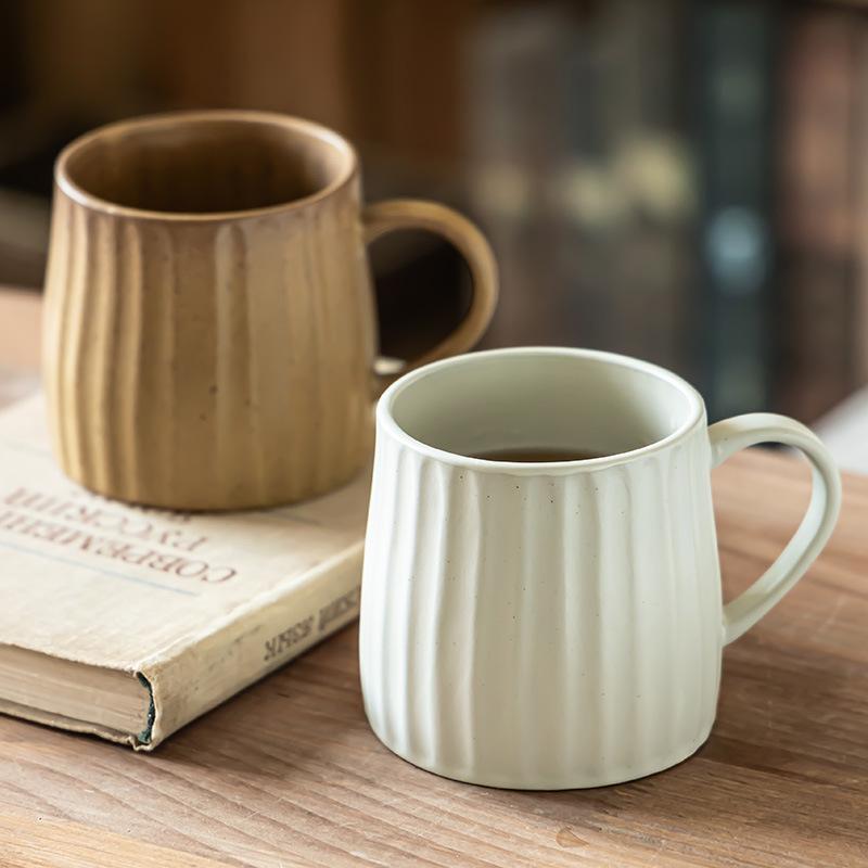 Ceramiczny Kubek Duża Pojemność Retro Pionowy Kubek Japoński Kubek Śniadaniowy Domowy Kubek do Wody Restauracyjny Kubek do Kawy