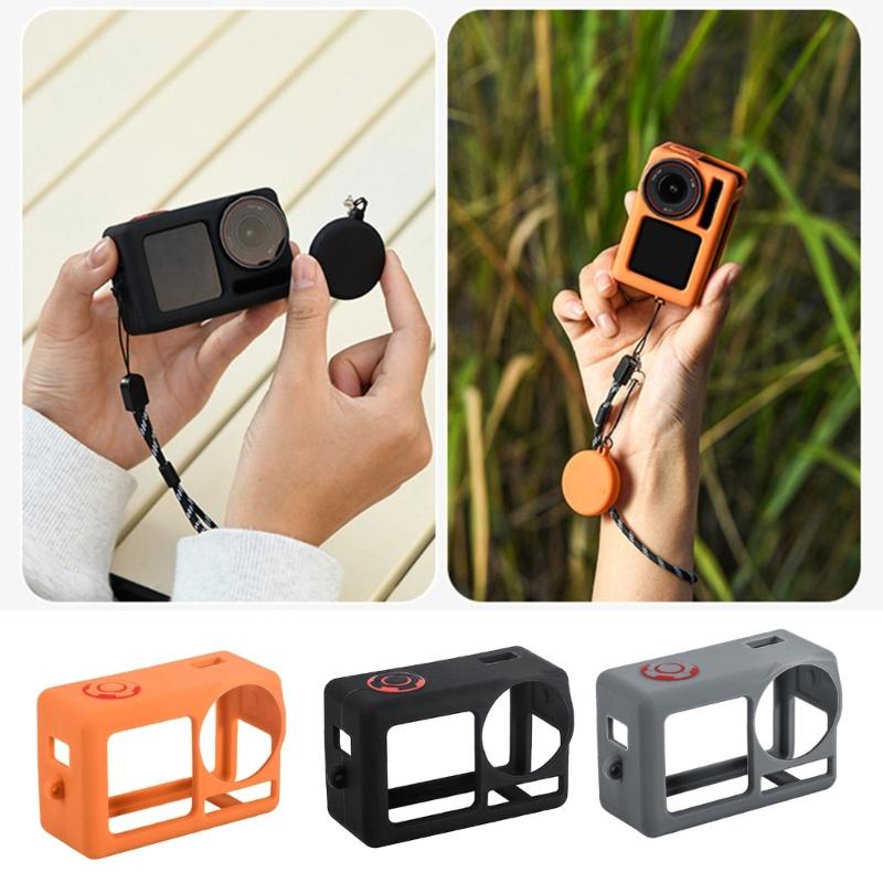 Silicone Camera Protective Cover Lens Guard Scratch-proof Case Sleeve for Action 5 Professional Camera with Lanyard