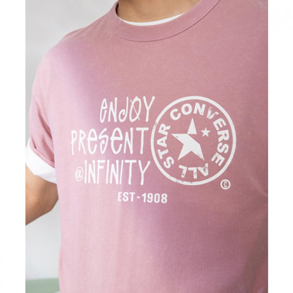 Converse Unisex Vurbige Logo Washing T shirT Loose fiT Lail