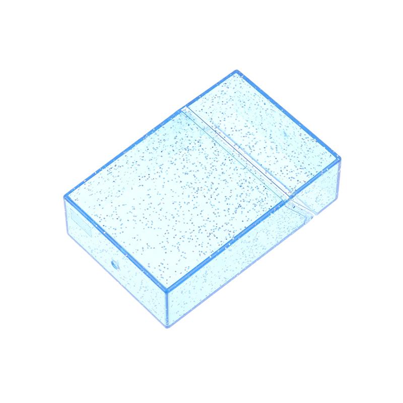 Clear Glitter Small Storage Box Kpop Photo Mini Card Holder Flip Lid Photo Case Small Stationery Card Holder Organizer