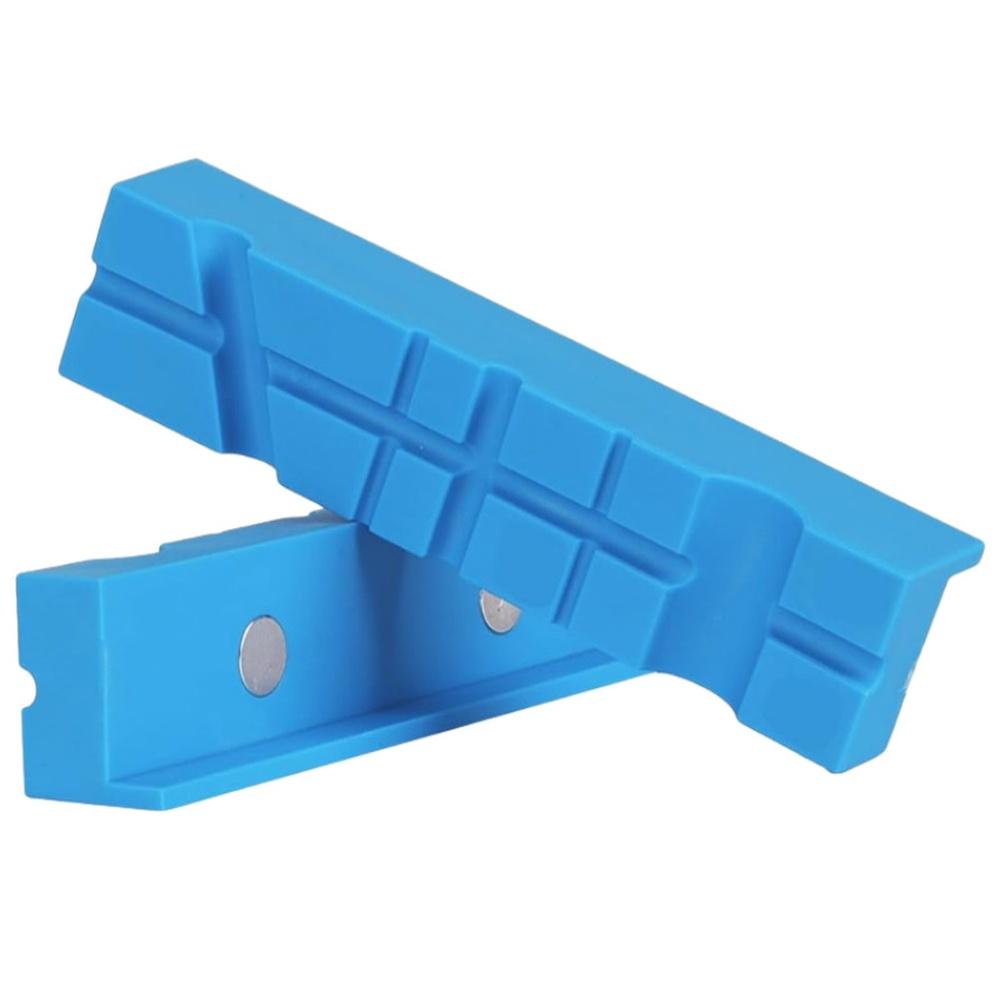 Standard 512 Inch Vise Jaw Pads for Woodworking For Metal Plastic Use with Multi Slot Groove and Magnet Set of 2