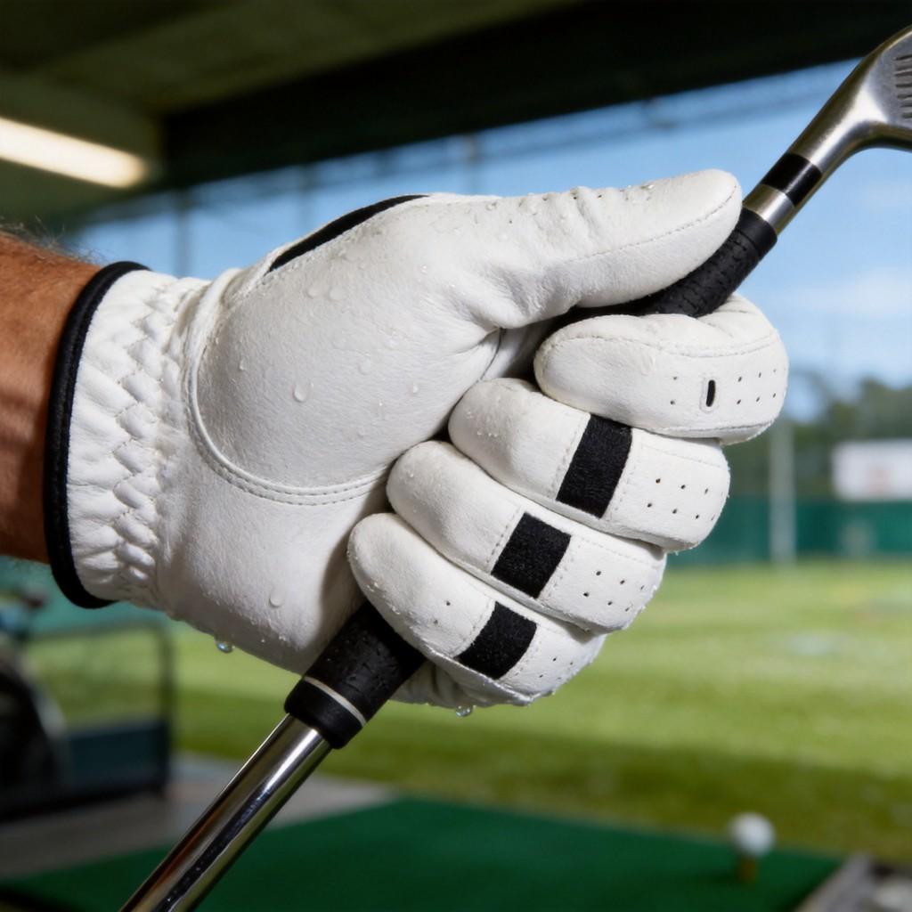 Leder-Golfhandschuhe für Damen und Herren mit atmungsaktivem PU-Material für Outdoor-Sport und Sonnenschutz