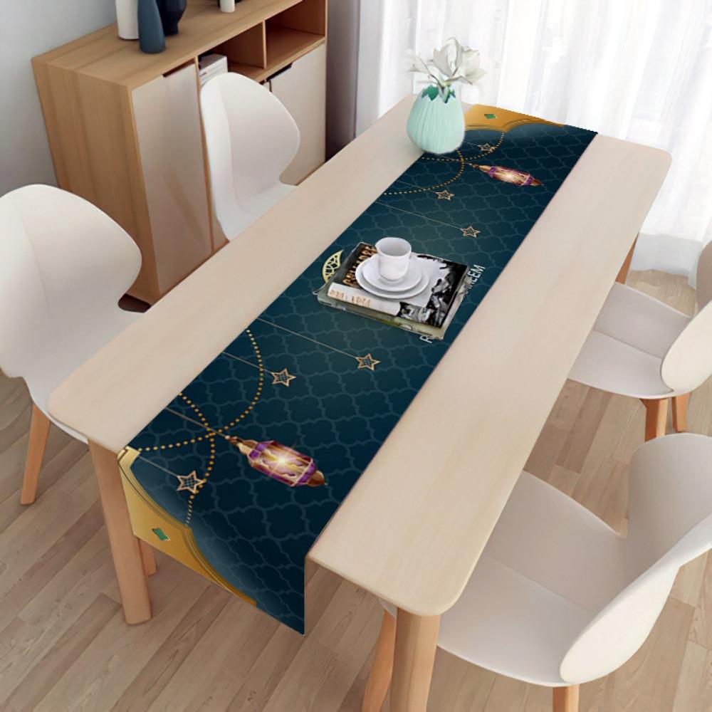 2 Stück Lange Leinen Feiertags Dekorative Tischdecke Staubtuch Platzset