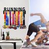 Sturdy Iron Running Medal Display Rack, Marathon Gym Awards Holder for Living Room Office, No Assembly, 30 Cm Tall