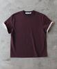 SLOWACID Sa Refined Flip-Cuff Semi-Crop Tee [Dark Plum]