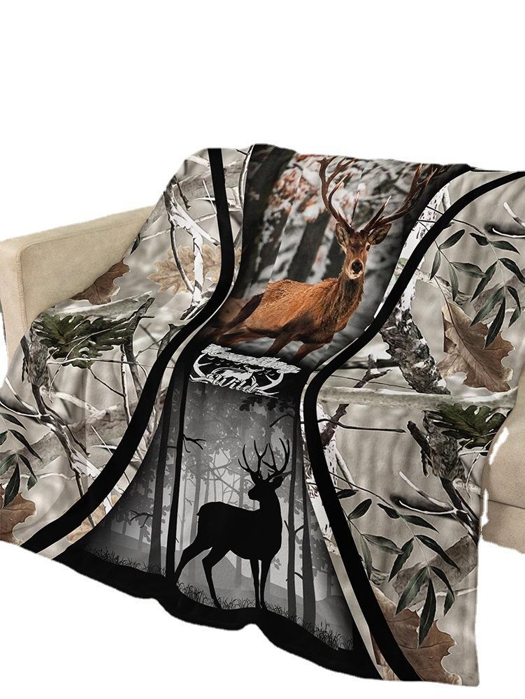 Flannel Blanket Deer Animal Blanket Crystal Fleece Blanket Spring And Autumn