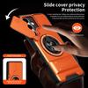 For Samsung Galaxy S25 FE Magnetic Case Ring Holder Foldable Kickstand TPU PC Phone Cover with Camera Lens Slider
