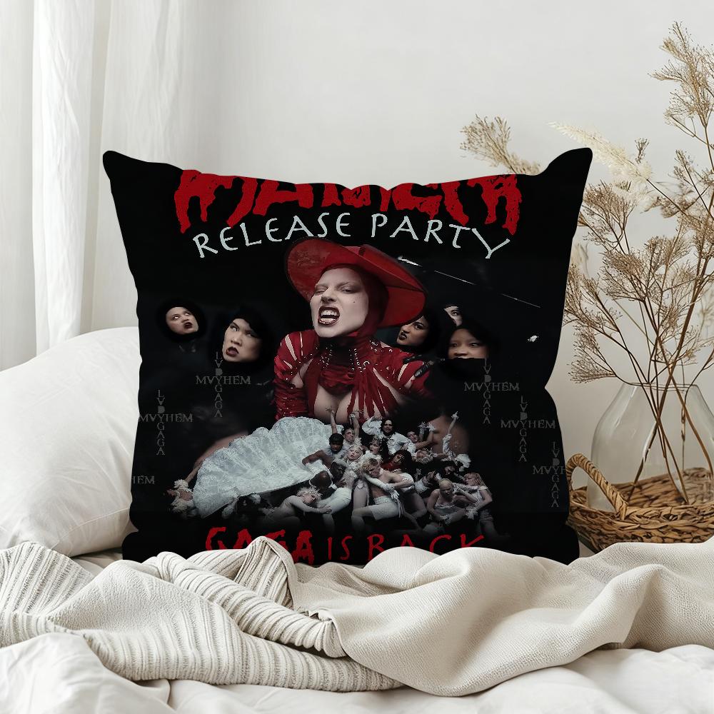 Hot Singer LLady Gaga Mayhem Pillow Case Bedroom Sofa Living Room Backrest Decoration Square Cushion Nap Time