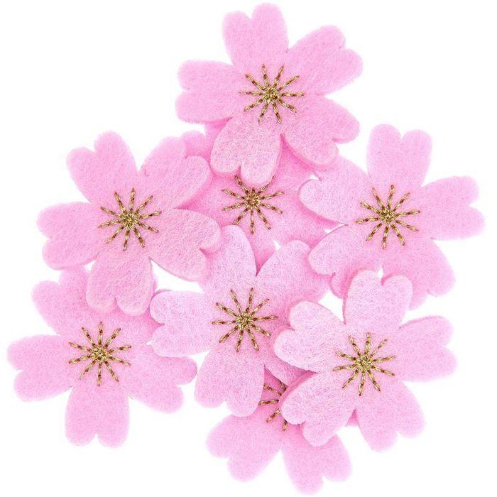 Cherry Blossom Confetti - Gold and Dark Pink Felt