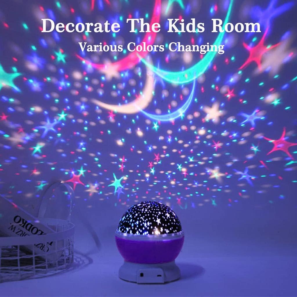 Star Projector Night Light for Kids, Birthday Fun Gifts for 1-4-6-14 Year Old Toy Gift for 3-9 Year Old Boys, Projection Lamp for Kids Bedroom, for