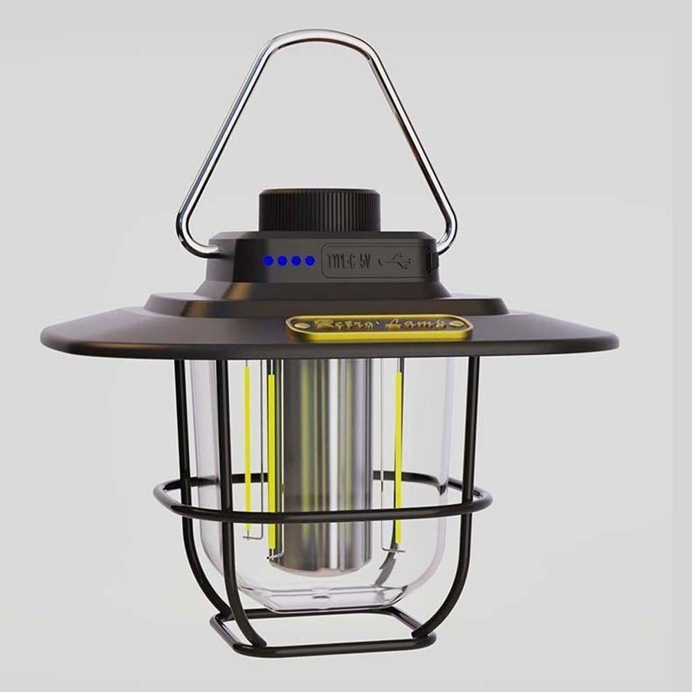 Dimmable Tent Lamp Hanging Emergency Survival Lights Retro Camping Lantern  Hiking