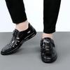 Sandalias de verano para hombre, huecas, antideslizantes, informales, de piel sintética, a la moda, con iluminación, transpirables, para playa, clásicas, para papá